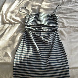 Striped mini dress